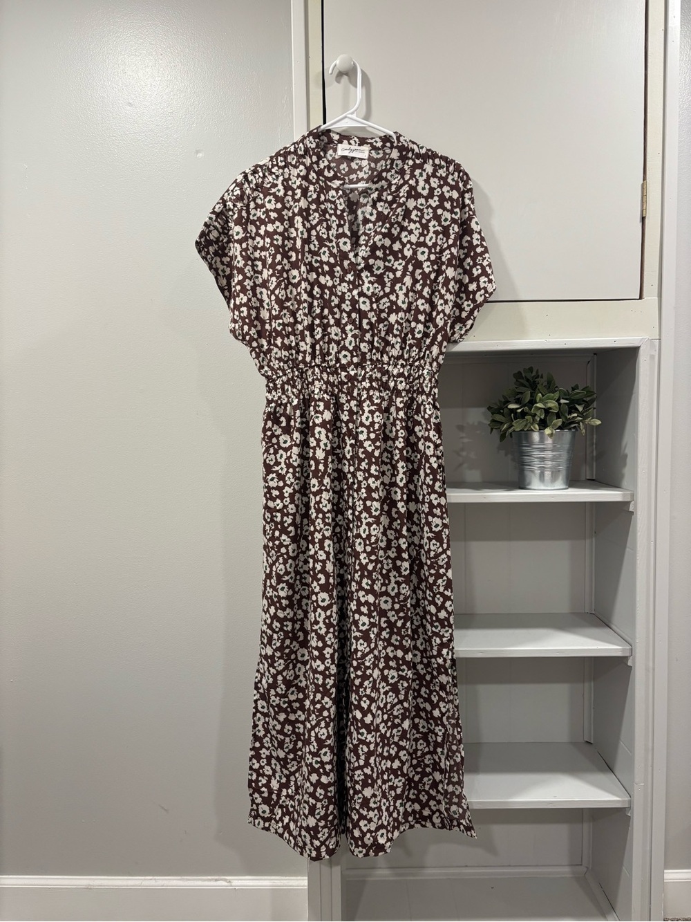 Carly Jean Los Angeles Brown Floral Jumpsuit